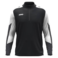 JAKO Dynamic Haut d'Entraînement 1/4-Zip Enfants Noir Blanc Gris