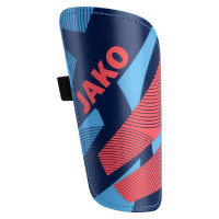 JAKO River Basic Protège-Tibias Bleu Clair Bleu Foncé Rouge