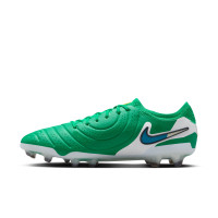 Nike Tiempo Legend 10 Elite Gazon Naturel Chaussures de Foot (FG) Vert Blanc Bleu