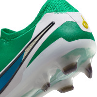 Nike Tiempo Legend 10 Elite Gazon Naturel Chaussures de Foot (FG) Vert Blanc Bleu