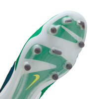 Nike Tiempo Legend 10 Elite Gazon Naturel Chaussures de Foot (FG) Vert Blanc Bleu