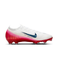 Nike Zoom Mercurial Vapor 16 Elite Gazon Naturel Chaussures de Foot (FG) Blanc Rouge Noir