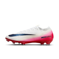 Nike Zoom Mercurial Vapor 16 Elite Gazon Naturel Chaussures de Foot (FG) Blanc Rouge Noir