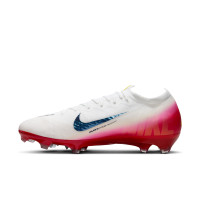 Nike Zoom Mercurial Vapor 16 Elite Gazon Naturel Chaussures de Foot (FG) Blanc Rouge Noir