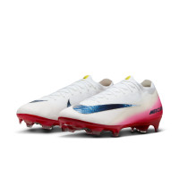 Nike Zoom Mercurial Vapor 16 Elite Gazon Naturel Chaussures de Foot (FG) Blanc Rouge Noir