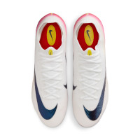 Nike Zoom Mercurial Vapor 16 Elite Gazon Naturel Chaussures de Foot (FG) Blanc Rouge Noir