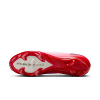 Nike Zoom Mercurial Vapor 16 Elite Gazon Naturel Chaussures de Foot (FG) Blanc Rouge Noir