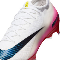 Nike Zoom Mercurial Vapor 16 Elite Gazon Naturel Chaussures de Foot (FG) Blanc Rouge Noir