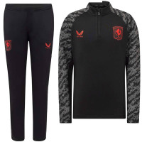 Survêtement Castore FC Twente 1/4-Zip 2025-2026 pour Enfants, noir
