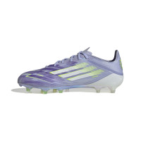 adidas F50 Sparkfusion Elite Low Gras / Kunstgras Voetbalschoenen (MG) Dames Paars Geel