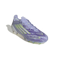 adidas F50 Sparkfusion Elite Low Gras / Kunstgras Voetbalschoenen (MG) Dames Paars Geel