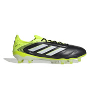adidas Copa Pure III Elite Gazon Naturel Chaussures de Foot (FG) Noir Blanc Jaune Néon