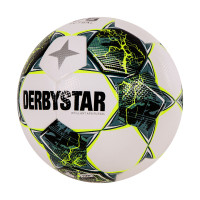 Derbystar Brillant TB Ballon de Foot en Salle Taille 4 Blanc Vert Jaune Vif