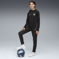 PUMA Manchester City Trainingspak 1/4-Zip 2025-2026 Kids Zwart Zilver
