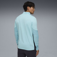 PUMA Olympique Marseille Survêtement 1/4-Zip 2025-2026 Bleu Clair Bleu Foncé Blanc