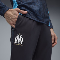PUMA Olympique Marseille Survêtement 1/4-Zip 2025-2026 Bleu Clair Bleu Foncé Blanc