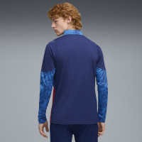 PUMA RB Leipzig Haut d'Entraînement 1/4-Zip 2025-2026 Bleu Bleu Foncé Rouge