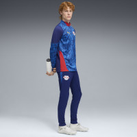 PUMA RB Leipzig Haut d'Entraînement 1/4-Zip 2025-2026 Bleu Bleu Foncé Rouge