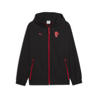 PUMA AC Milan Pumatech Trainingsjack Woven 2025-2026 Zwart Rood