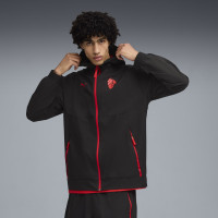 PUMA AC Milan Pumatech Woven Trainingspak Hooded Full-Zip 2025-2026 Zwart Rood