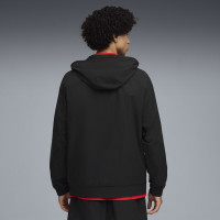 PUMA AC Milan Pumatech Woven Trainingspak Hooded Full-Zip 2025-2026 Zwart Rood
