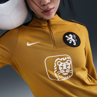 Nike Pays-Bas Lionnes Strike Survêtement 1/4 Zip 2025-2027 Femmes Bronze Noir Blanc