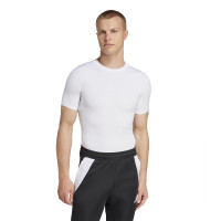 adidas TECHFIT Sous-Maillot à Manches Courtes Blanc
