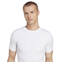 adidas TECHFIT Sous-Maillot à Manches Courtes Blanc