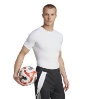 adidas TECHFIT Sous-Maillot à Manches Courtes Blanc