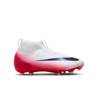 Nike Zoom Mercurial Superfly 10 Academy Gazon Naturel Artificiel Chaussures de Foot (MG) Enfants Blanc Rouge Noir