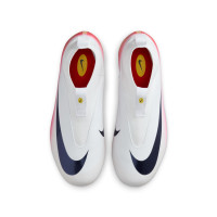 Nike Zoom Mercurial Superfly 10 Academy Gazon Naturel Artificiel Chaussures de Foot (MG) Enfants Blanc Rouge Noir