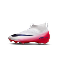 Nike Zoom Mercurial Superfly 10 Academy Gazon Naturel Artificiel Chaussures de Foot (MG) Enfants Blanc Rouge Noir