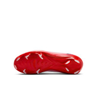 Nike Zoom Mercurial Vapor 16 Pro Gazon Naturel Chaussures de Foot (FG) Enfants Blanc Rouge Noir