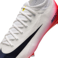 Nike Zoom Mercurial Vapor 16 Pro Gazon Naturel Chaussures de Foot (FG) Enfants Blanc Rouge Noir