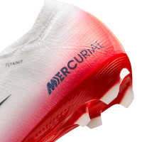 Nike Zoom Mercurial Vapor 16 Pro Gazon Naturel Chaussures de Foot (FG) Enfants Blanc Rouge Noir