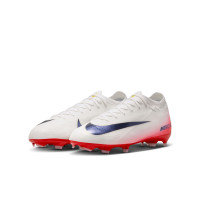 Nike Zoom Mercurial Vapor 16 Pro Gazon Naturel Chaussures de Foot (FG) Enfants Blanc Rouge Noir