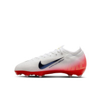 Nike Zoom Mercurial Vapor 16 Pro Gazon Naturel Chaussures de Foot (FG) Enfants Blanc Rouge Noir