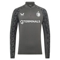 Castore Feyenoord Trainingspak 1/4-Zip 2025-2026 Donkergrijs Wit