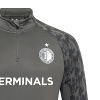 Castore Feyenoord Trainingstrui 1/4-Zip 2025-2026 Donkergrijs Wit