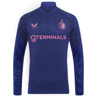 Castore Feyenoord Survêtement 1/4-Zip 2025-2026 Bleu Foncé Rose