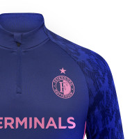 Castore Feyenoord Survêtement 1/4-Zip 2025-2026 Bleu Foncé Rose