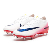 Nike Zoom Mercurial Vapor 16 Elite IJzeren-Nop Voetbalschoenen (SG) Pro Player Wit Rood Zwart