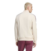 adidas Ajax Terrace Icons Trainingsjack Beige Bordeauxrood Blauw