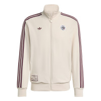 adidas Ajax Terrace Icons Trainingsjack Beige Bordeauxrood Blauw