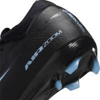 Nike Zoom Mercurial Vapor 16 Pro Gazon Naturel Chaussures de Foot (FG) Enfants Noir Bleu Clair