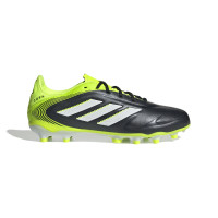 adidas Copa Pure III League Gras / Kunstgras Voetbalschoenen (MG) Kids Zwart Wit Neongeel