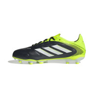 adidas Copa Pure III League Gras / Kunstgras Voetbalschoenen (MG) Kids Zwart Wit Neongeel