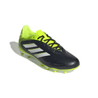adidas Copa Pure III League Gras / Kunstgras Voetbalschoenen (MG) Kids Zwart Wit Neongeel