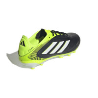 adidas Copa Pure III League Gras / Kunstgras Voetbalschoenen (MG) Kids Zwart Wit Neongeel