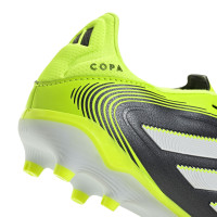 adidas Copa Pure III League Gras / Kunstgras Voetbalschoenen (MG) Kids Zwart Wit Neongeel